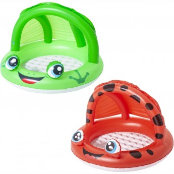 Детский надувной бассейн BESTWAY 52189 97х66см с навесом и надувным дном